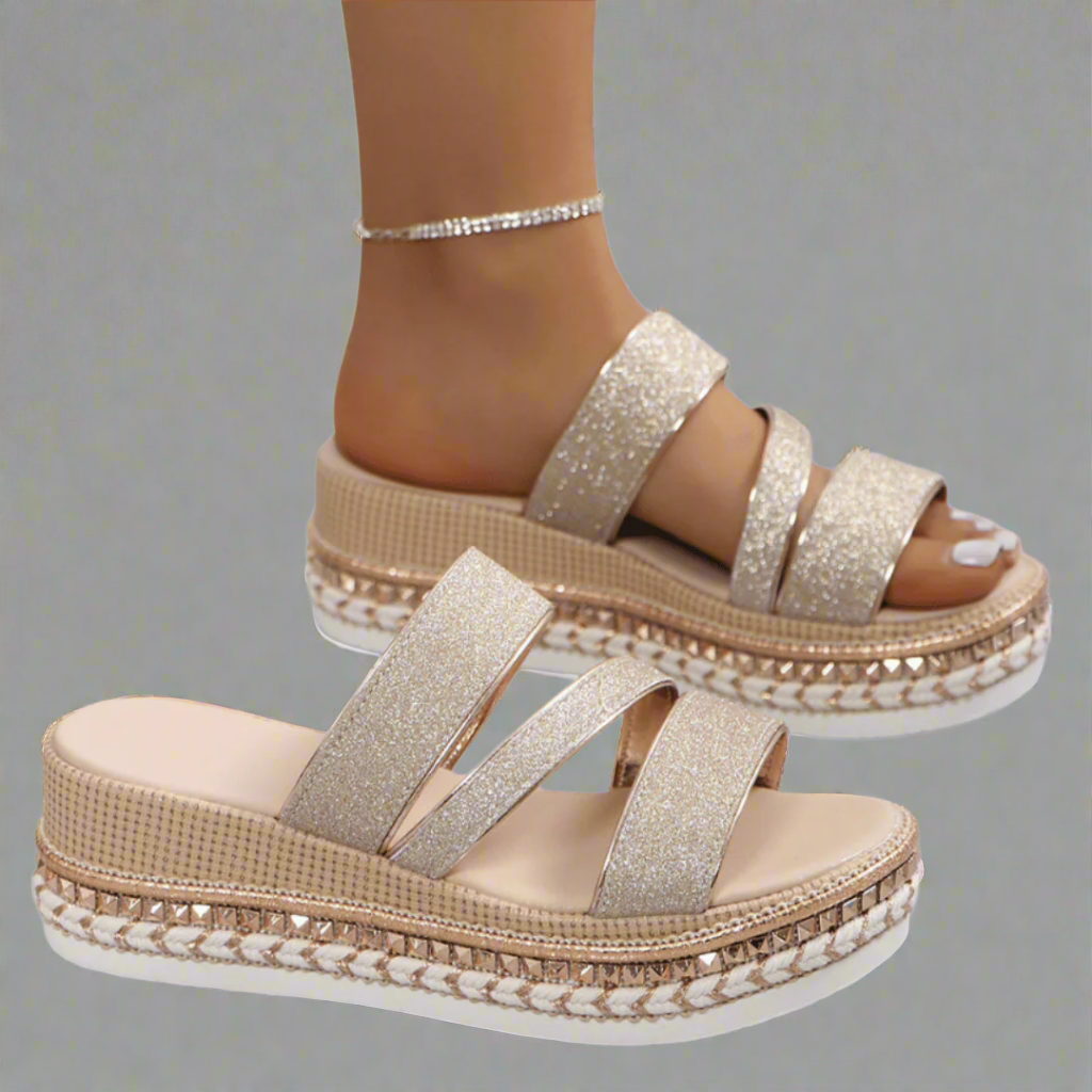 Helga | Comfortable Wedge Sandals Made of High-Quality Fabric