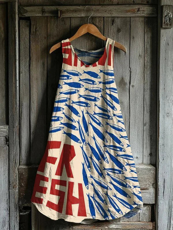Marinette – Sardine Pattern Dress