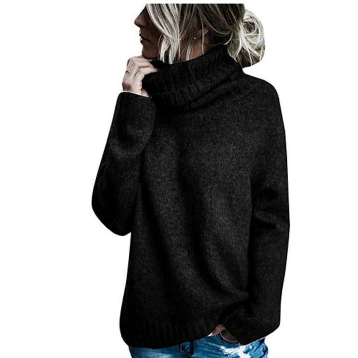 Women's Turtleneck Sweater - Thick Knit - Loose Fit - Soft and Comfortable