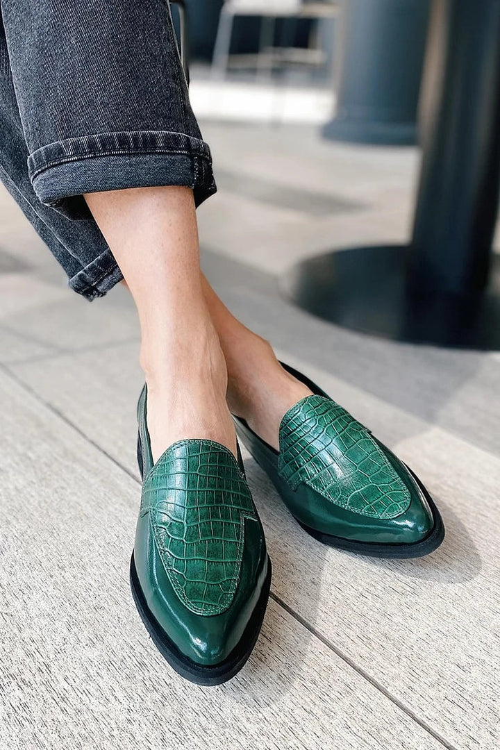 Anita | Patchwork Moccasins with Pointed Toe