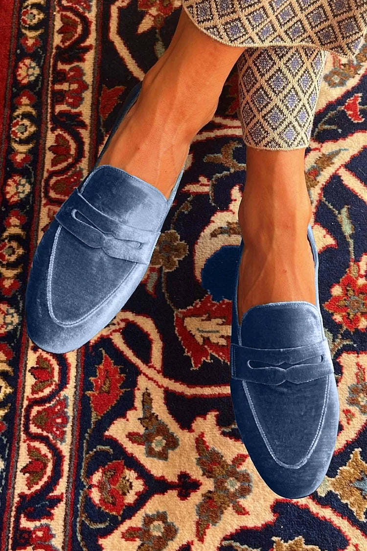 Brenda | Patchwork Velvet Loafers