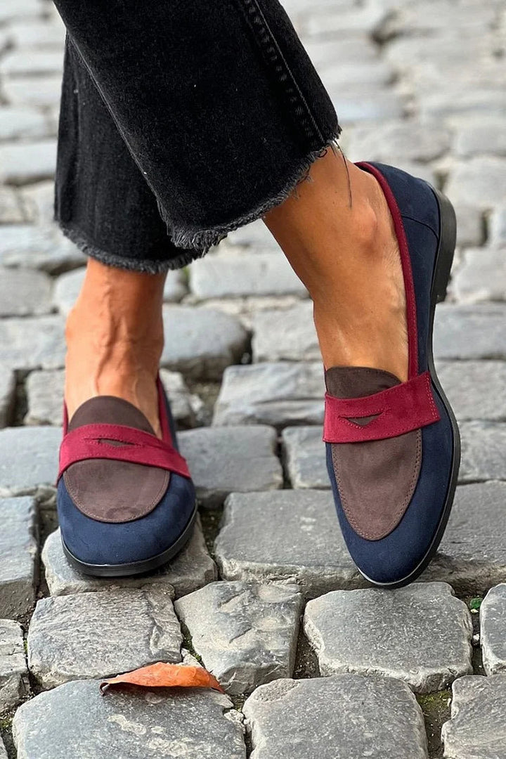 Esther | Elegant Round Toe Loafers with Small Heel