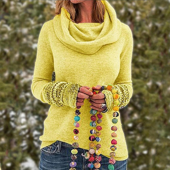 Women's Knit Sweater - Soft Comfort - Cowl Neck - Relaxed Fit