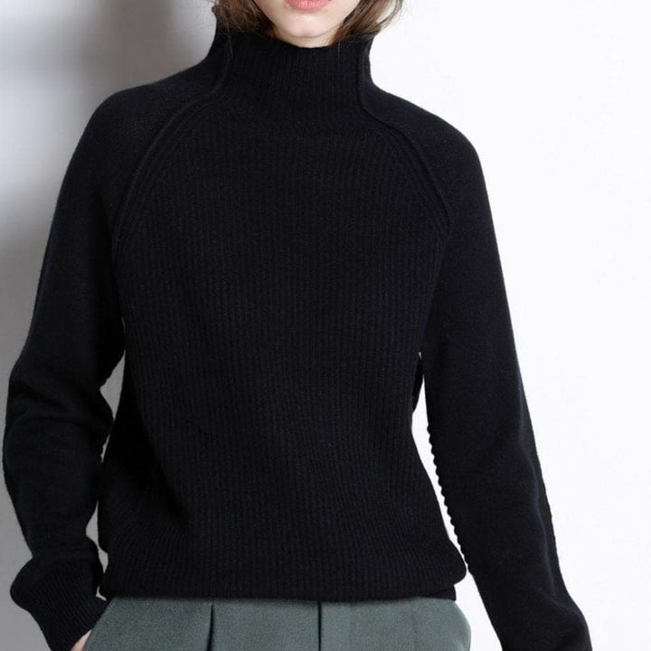 Women's Turtleneck Sweater - Soft Knit - Long-Sleeved Comfortable Fit