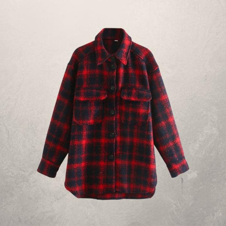 Women's Shirt Jacket - Oversized Fit - Soft and Lightweight - Button Closure and Chest Pockets