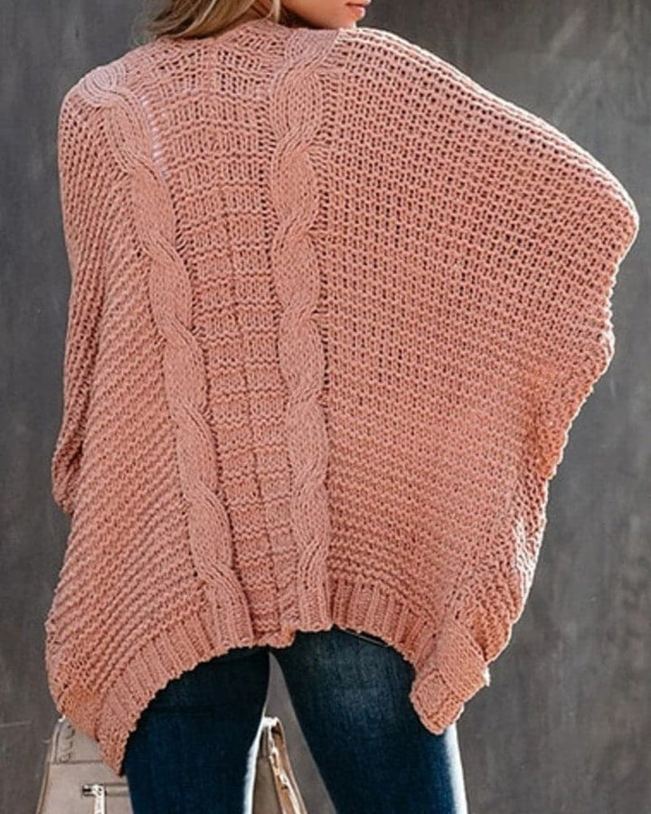 Women's Knit Cardigan - Oversized Fit - Long-Sleeved Soft and Warm - Open Front
