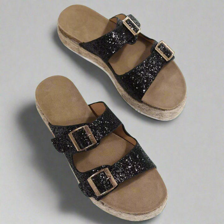 Elfriede | Sandals made of high-quality, shiny leather