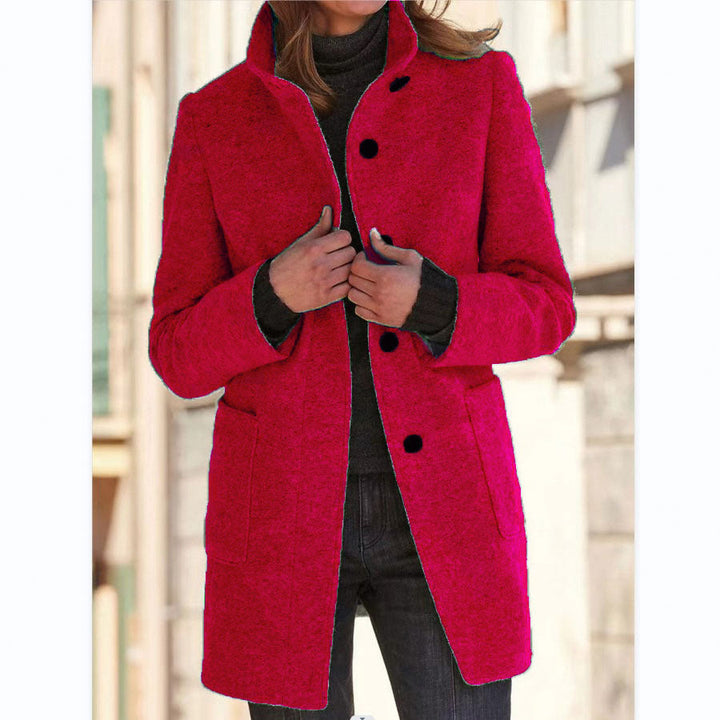 Vintora™ – Retro Women’s Coat with Buttons & Stand Collar