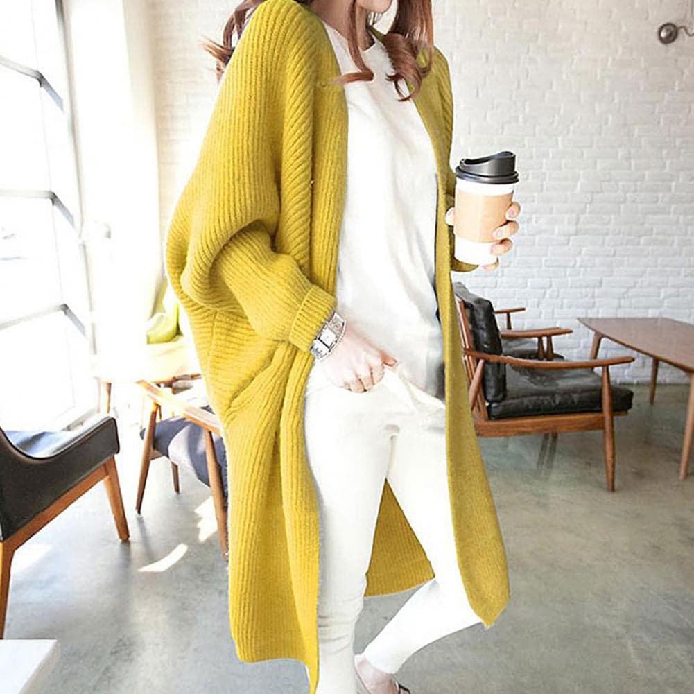 Women's Cardigan - Long Knit - Oversized Fit - Open Front - Soft and Warm