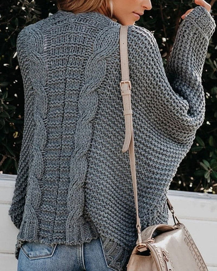 Women's Knit Cardigan - Oversized Fit - Long-Sleeved Soft and Warm - Open Front