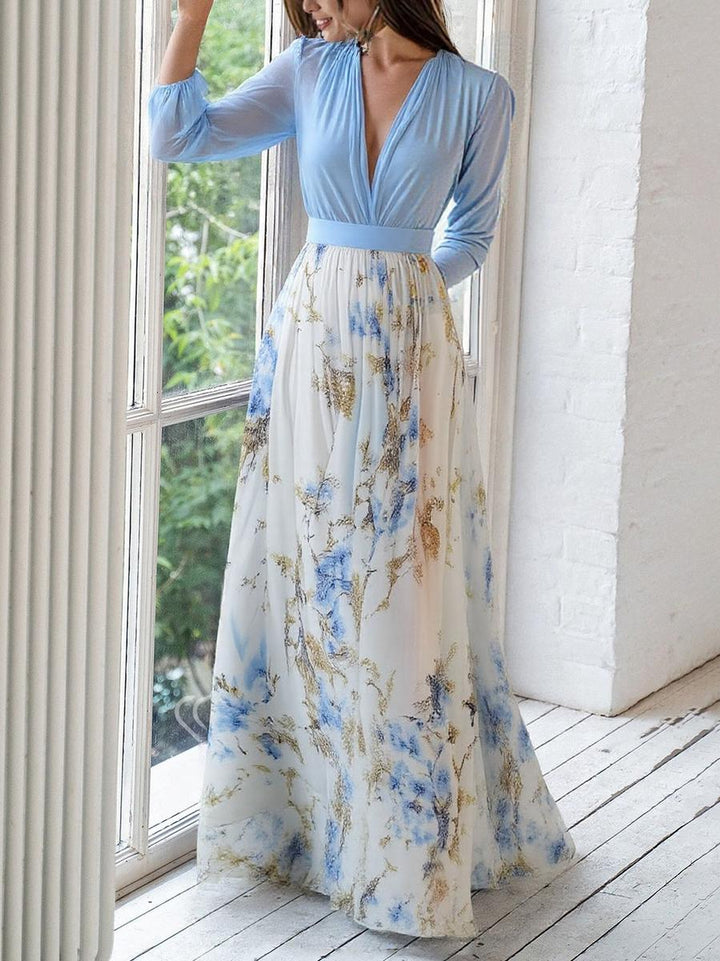 Dolores - Long Dress with Floral Pattern