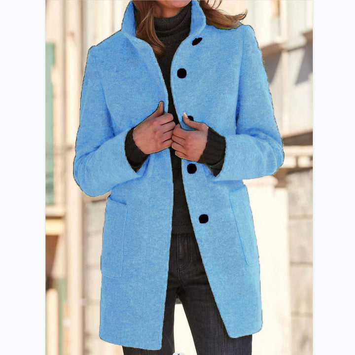 Vintora™ – Retro Women’s Coat with Buttons & Stand Collar
