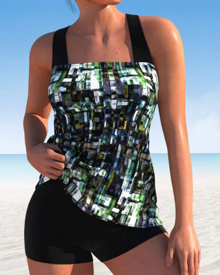 Tankinis with Square Neckline and Design