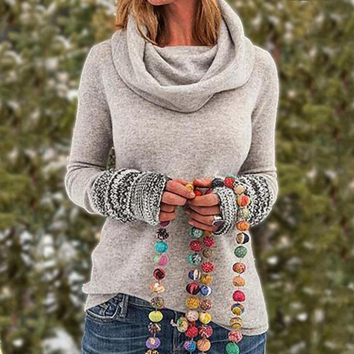Women's Knit Sweater - Soft Comfort - Cowl Neck - Relaxed Fit