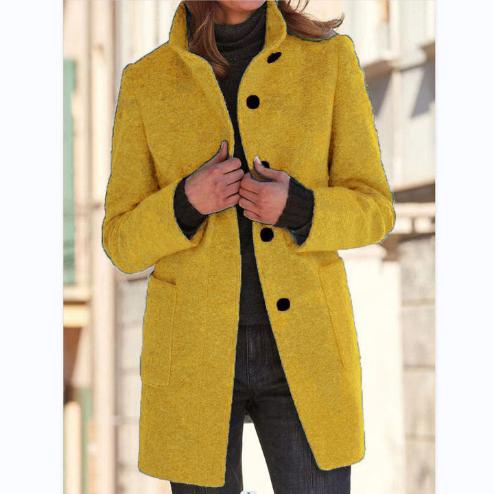 Vintora™ – Retro Women’s Coat with Buttons & Stand Collar