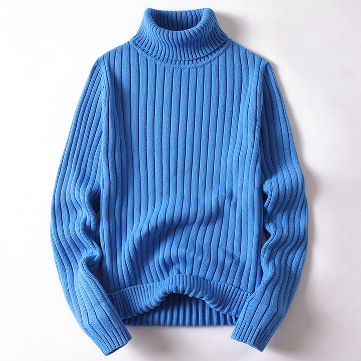 Women's Turtleneck Sweater - Soft Knit - Ribbed Design - Long-Sleeved Warm Comfort