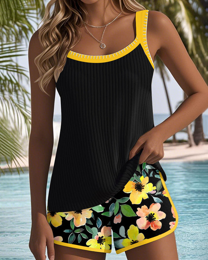 Two-Piece Tankini with Shorts