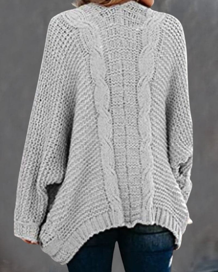 Women's Knit Cardigan - Oversized Fit - Long-Sleeved Soft and Warm - Open Front