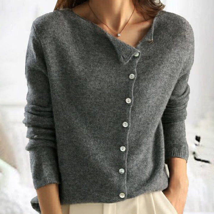 Women Cardigan - Knit - Button Closure - Soft and Comfortable - Long Sleeved