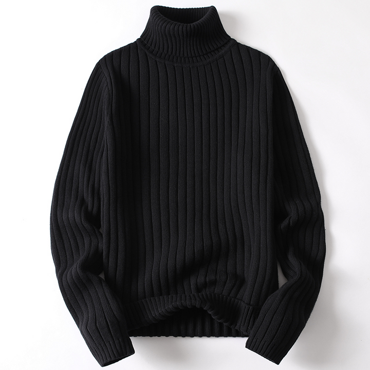 Women's Turtleneck Sweater - Soft Knit - Ribbed Design - Long-Sleeved Warm Comfort