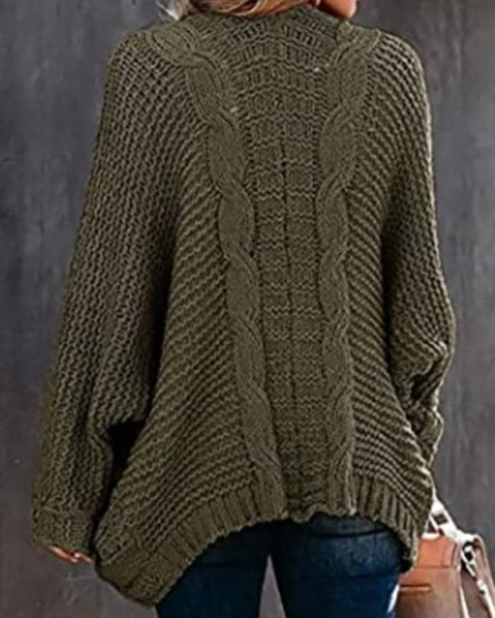 Women's Knit Cardigan - Oversized Fit - Long-Sleeved Soft and Warm - Open Front