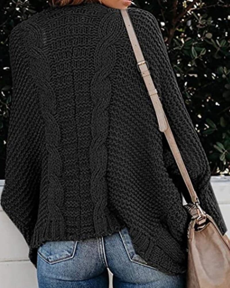 Women's Knit Cardigan - Oversized Fit - Long-Sleeved Soft and Warm - Open Front