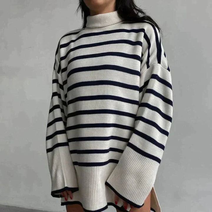 Women's Knit Sweater - Oversized Fit - Soft Turtleneck - Long-Sleeved Casual Design