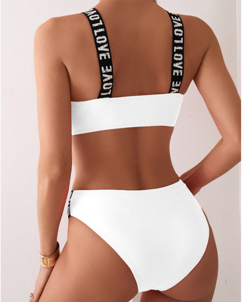 Two-Piece Bikini Set with Straps