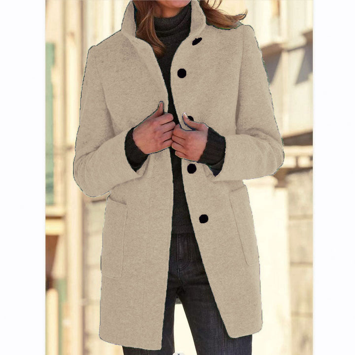 Vintora™ – Retro Women’s Coat with Buttons & Stand Collar
