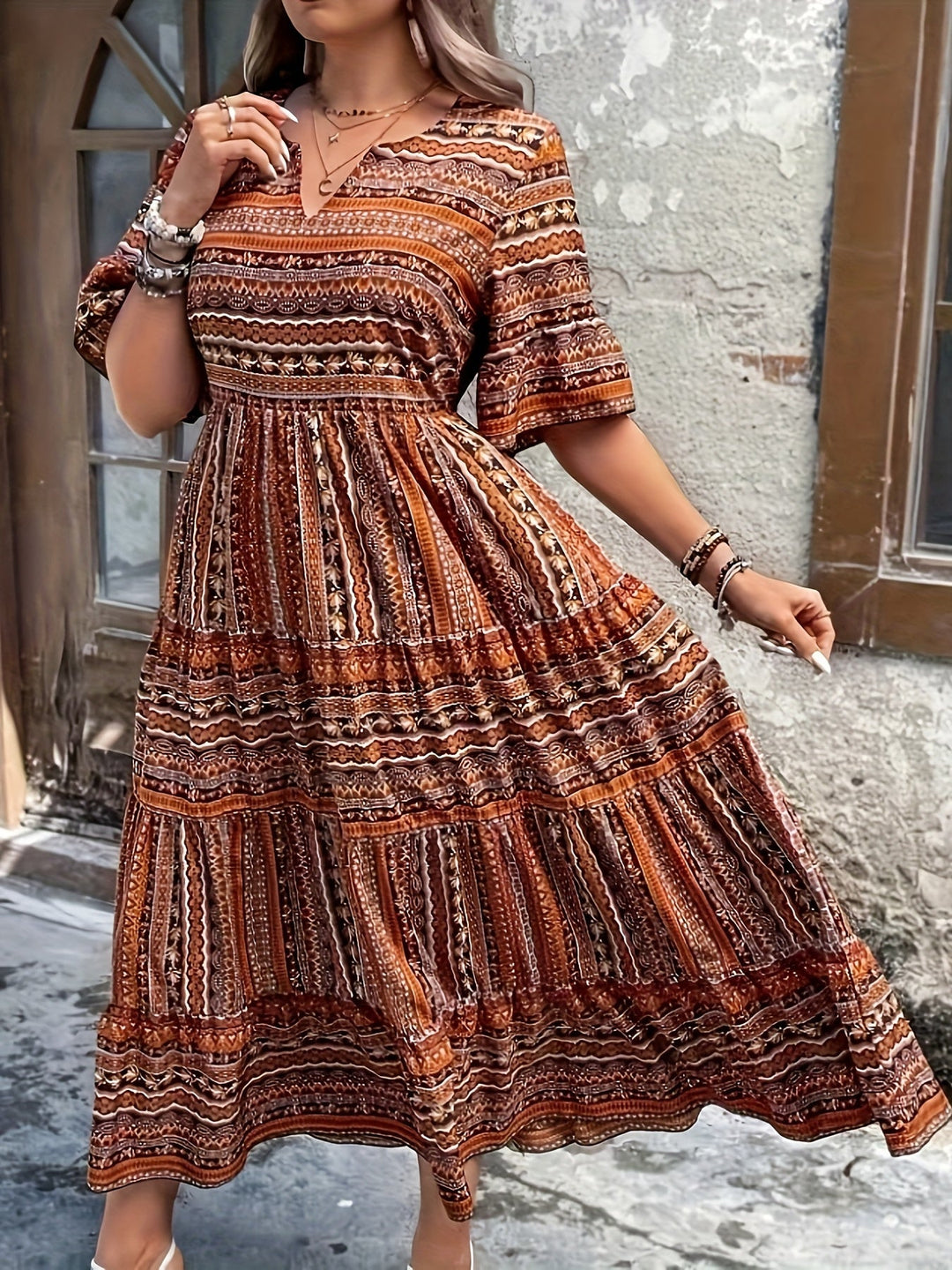 Mandy | Multicolor Dress in Plus Sizes