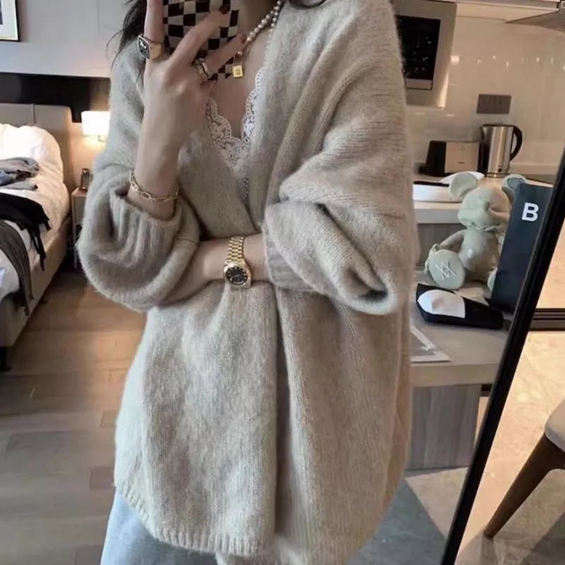 Women's Cardigan - Oversized Knit - Open Front - Soft and Comfortable