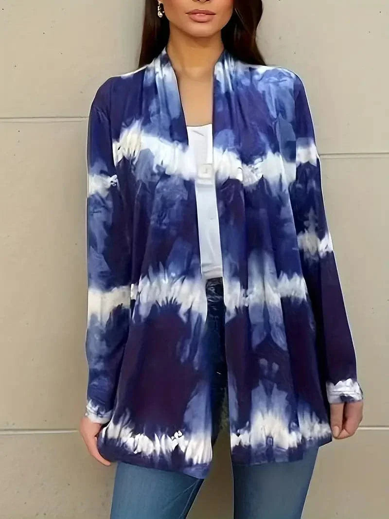 Women's Cardigan - Open Front - Long Sleeved - Soft and Breathable - Casual Look
