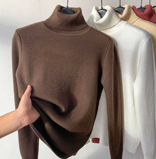Women's Turtleneck Sweater – Slim Fit – Long-Sleeved – Soft and Comfortable