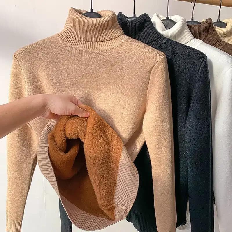 Women's Turtleneck Sweater – Slim Fit – Long-Sleeved – Soft and Comfortable