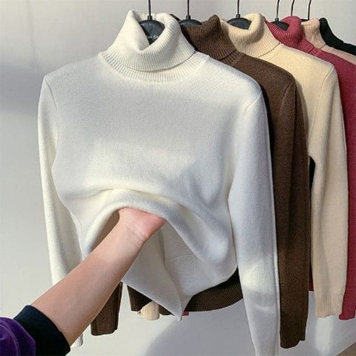 Women's Turtleneck Sweater – Slim Fit – Long-Sleeved – Soft and Comfortable
