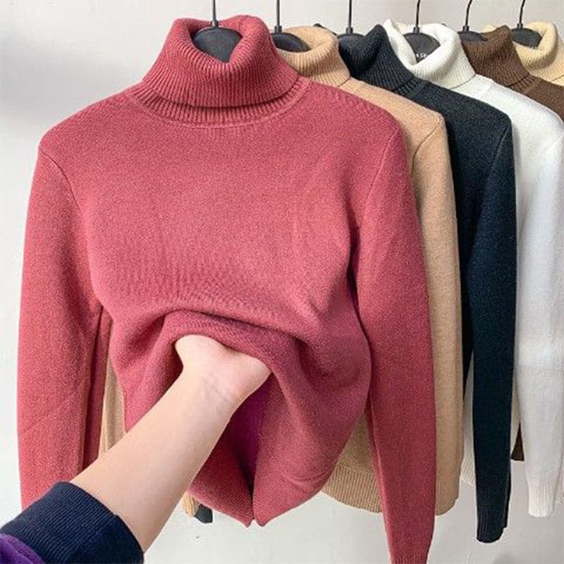 Women's Turtleneck Sweater – Slim Fit – Long-Sleeved – Soft and Comfortable