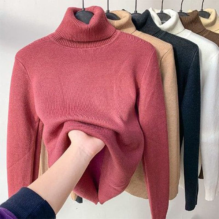 Women's Turtleneck Sweater – Slim Fit – Long-Sleeved – Soft and Comfortable