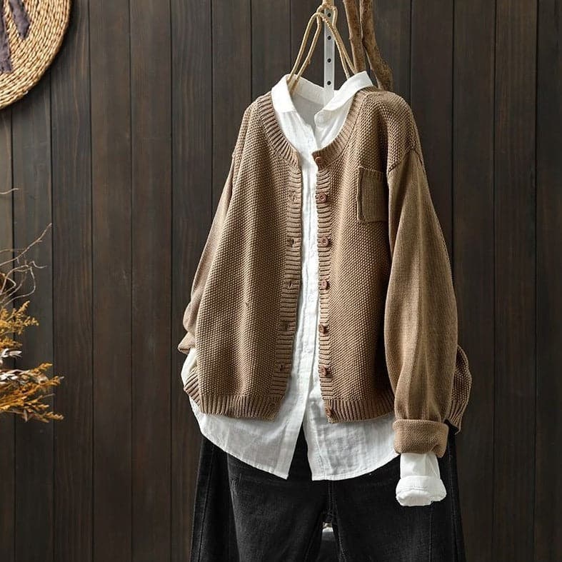 Women's Cardigan - Knit - Button Closure - Oversized Fit - Soft and Comfortable