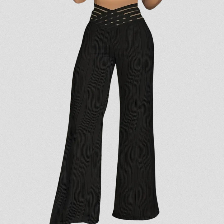 Bellamont – Elegant Pleated Pants with Striped Waistband