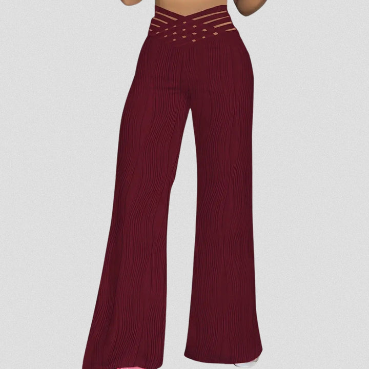 Bellamont – Elegant Pleated Pants with Striped Waistband