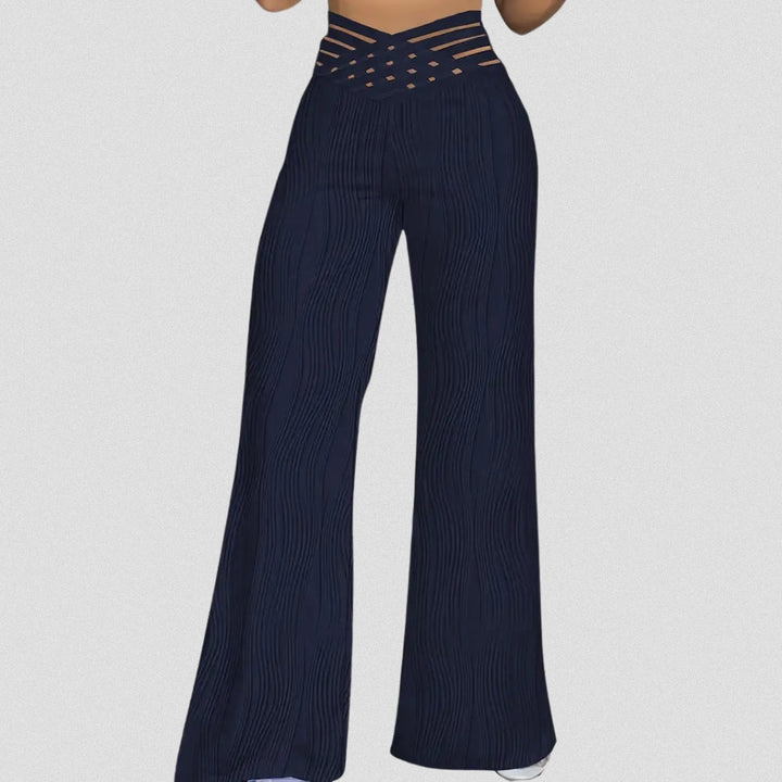 Bellamont – Elegant Pleated Pants with Striped Waistband