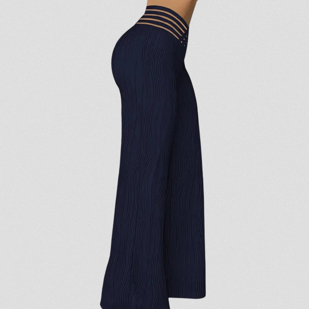 Bellamont – Elegant Pleated Pants with Striped Waistband