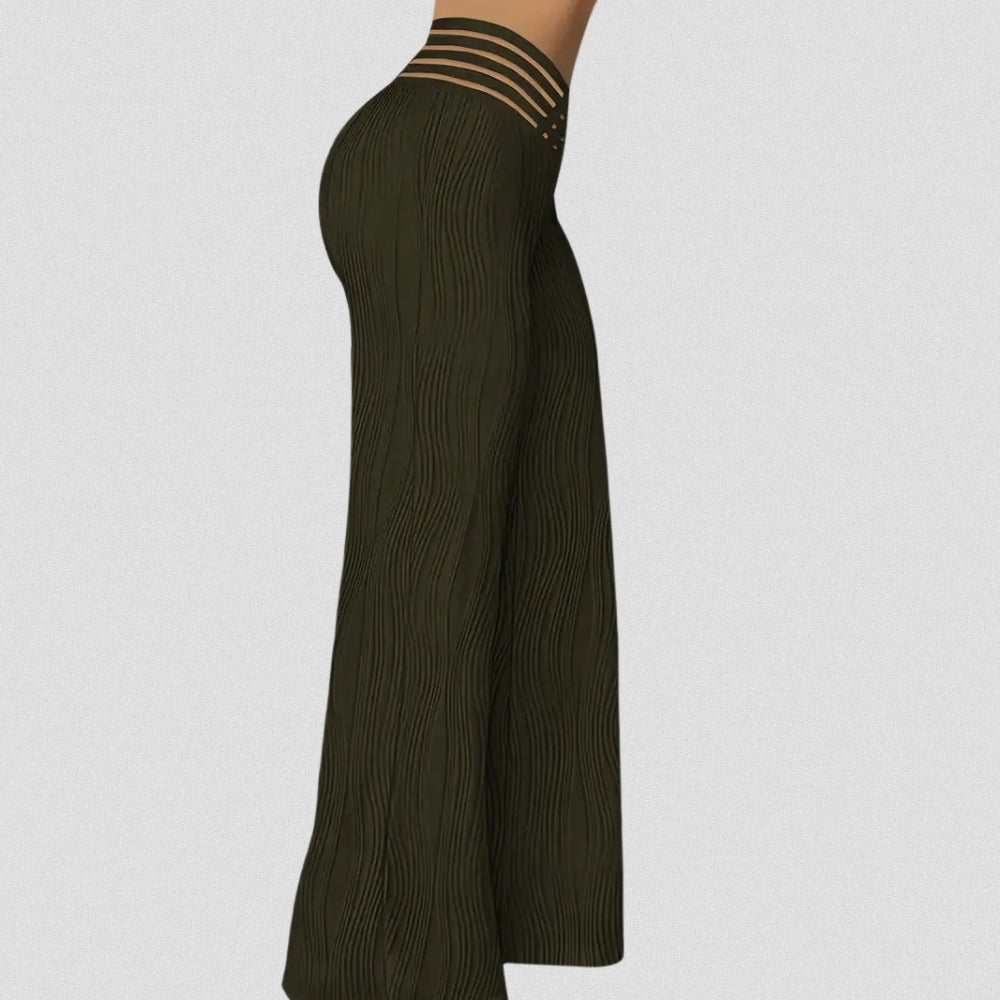 Bellamont – Elegant Pleated Pants with Striped Waistband