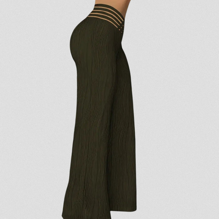 Bellamont – Elegant Pleated Pants with Striped Waistband
