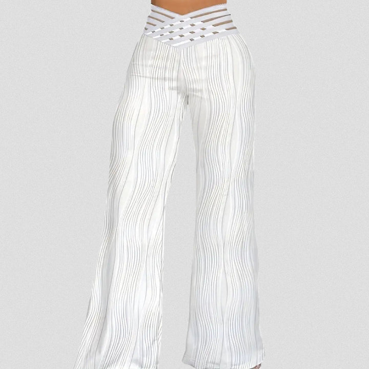 Bellamont – Elegant Pleated Pants with Striped Waistband