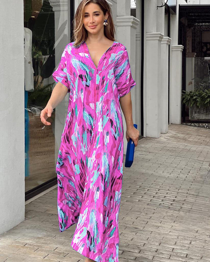 Lindsay | Colorful Dress in Plus Size