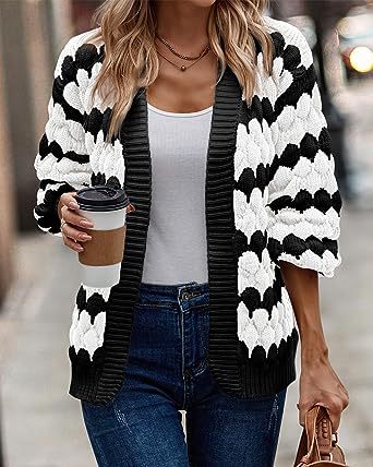 Women's Cardigan - Chunky Knit - Open Front - Relaxed Fit - Soft and Warm