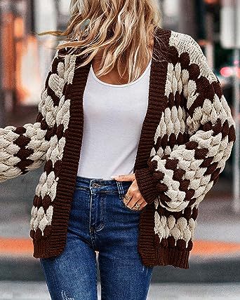 Women's Cardigan - Chunky Knit - Open Front - Relaxed Fit - Soft and Warm