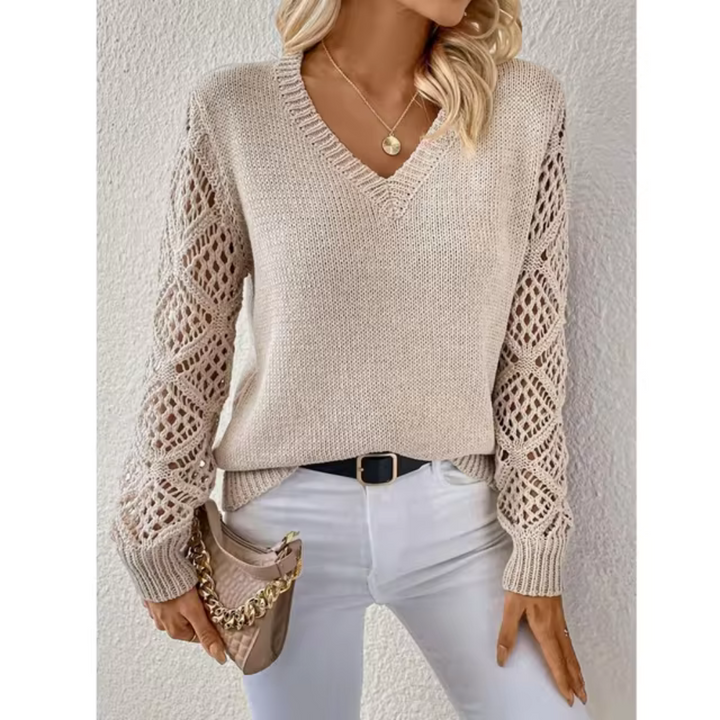 ZENYA™ – Everyday Relaxed V-Neck Sweater