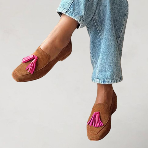 Monique | Colorblock loafers with square toe